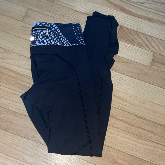 lululemon athletica Pants - Lululemon Black Grey TALL Leggings- 4